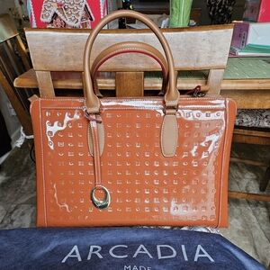 Arcadia Burnt Orange Large Satchel